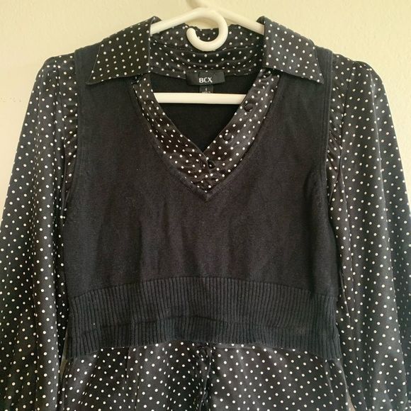 BCX WHITE POLKA DOTS BLOUSE - Picture 4 of 6